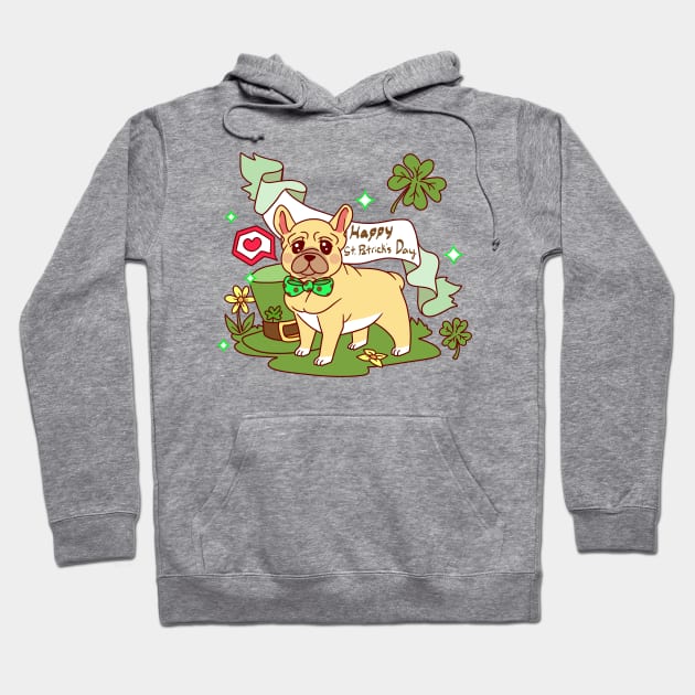 St. Patrick's Day French Bulldog Hoodie by saradaboru